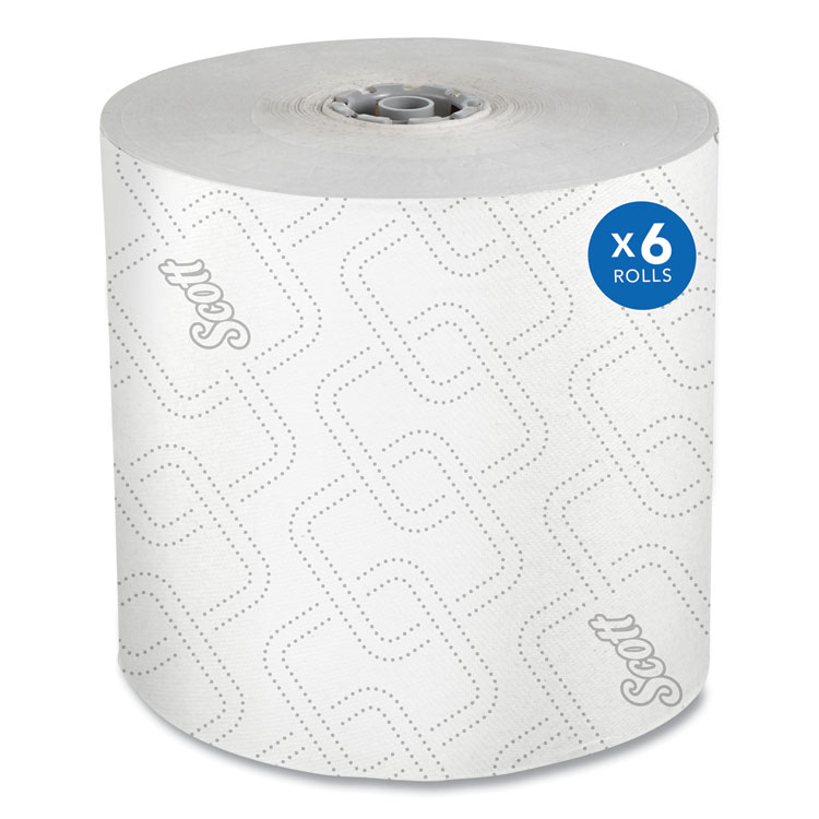 Scott Pro Hard Roll Paper Towels with Elevated Scott Design for Scott Pro Dispenser, Gray Core Only, 1-Ply, 1,150 ft, 6 Rolls/CT (KCC25703)