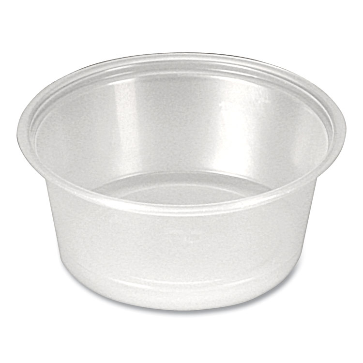 Fabri-Kal Portion Cups, 1.5 oz, Plastic, Clear, 250/Sleeve, 10 Sleeves/Carton (FABPPC150)