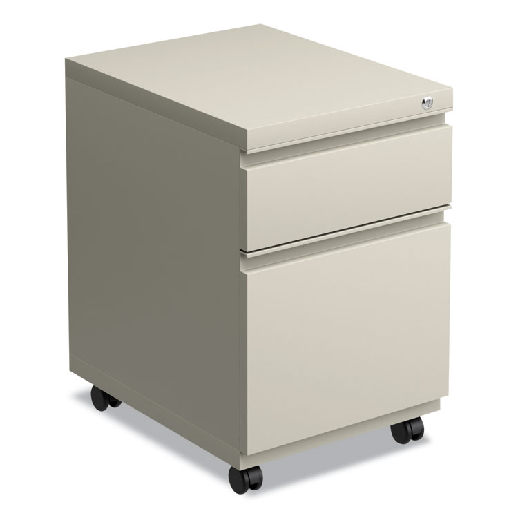 Alera File Pedestal with Full-Length Pull, Left or Right, 2-Drawers: Box/File, Legal/Letter, Putty, 14.96" x 19.29" x 21.65" (ALEPBBFPY)