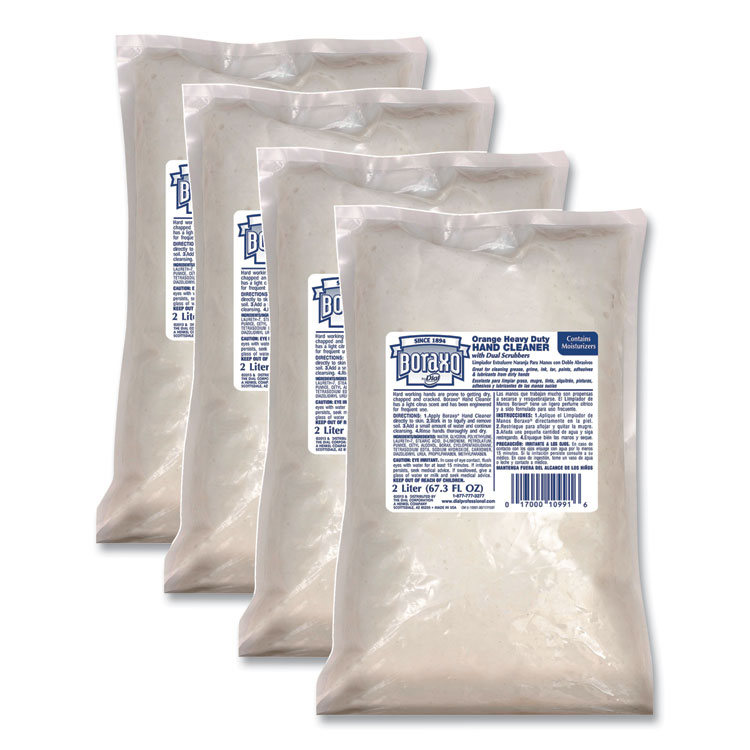 DIA10991CT - Boraxo Orange Heavy Duty Hand Cleaner Refill, Citrus Scent, 2 L, 4/Carton (DIA10991CT)