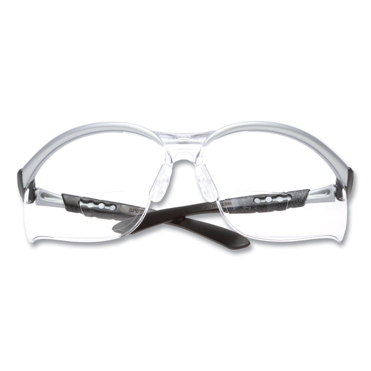 3M BX Molded-In Diopter Safety Glasses, 2.5+ Diopter Strength, Silver/Black Frame, Clear Lens (MMM1137600000)