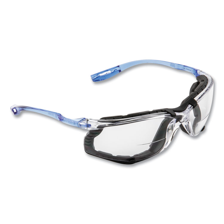 3M CCS Protective Eyewear with Foam Gasket, +1.5 Diopter Strength, Blue Plastic Frame, Clear Polycarbonate Lens (MMMVC215AF)