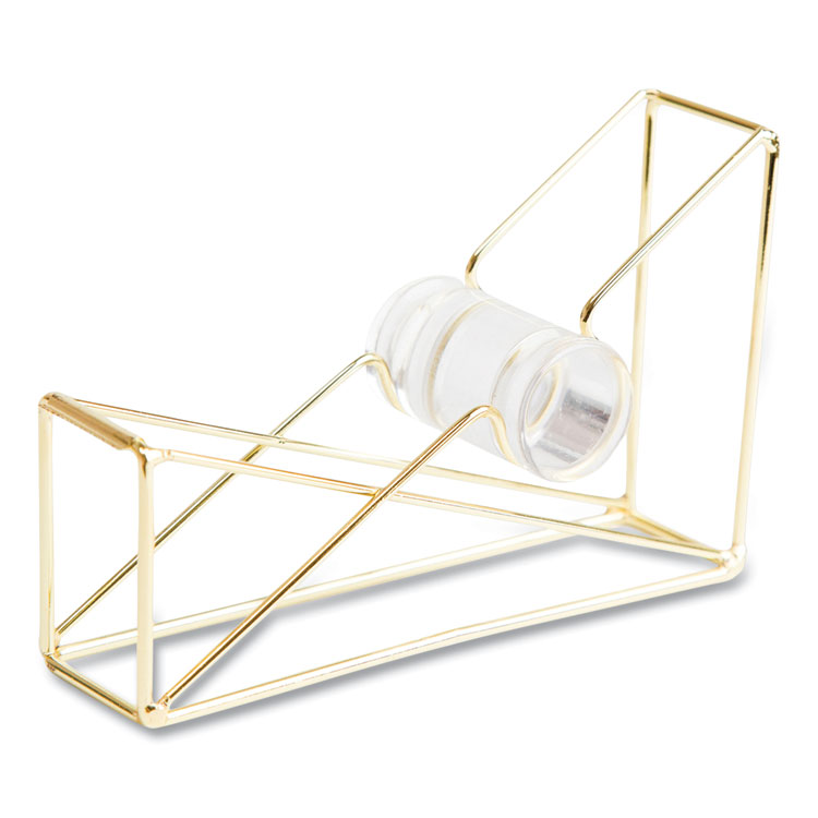 U Brands Vena Tape Dispenser, 1" Core, Metal, Gold (UBR3235U0624)