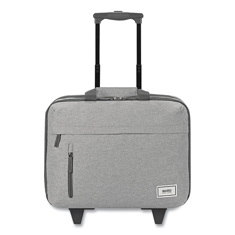 Solo Re:Start Underseat Rolling Case, 15.6", 16 x 6 x 14, Light Gray (USLUBN91510)