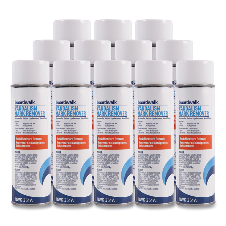 Boardwalk Vandalism Mark Remover, 15 oz Aerosol Spray, 12/Carton (BWK351ACT)