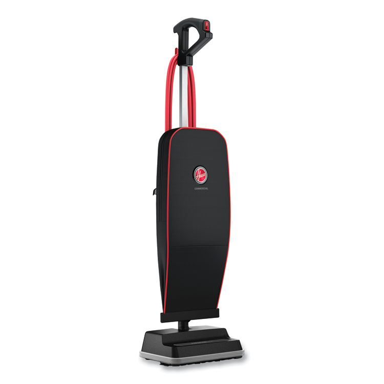 Hoover Commercial Task Vac Soft Bag Lightweight Upright, 12" Cleaning Path, Black (HVRCH50200)