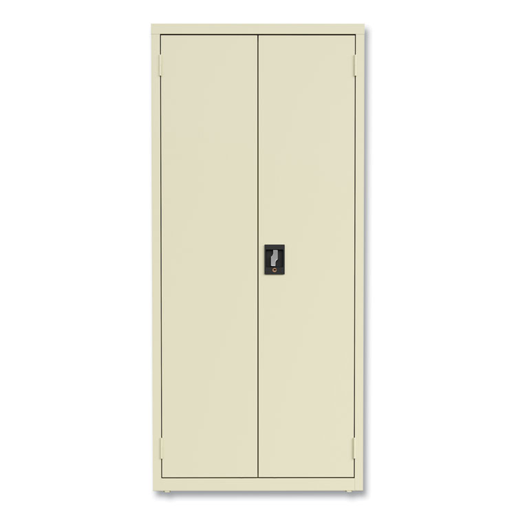 Alera Economy Assembled Storage Cabinets, 4 Shelves, 30" x 15" x 66", Putty (ALEHCM6615PY)