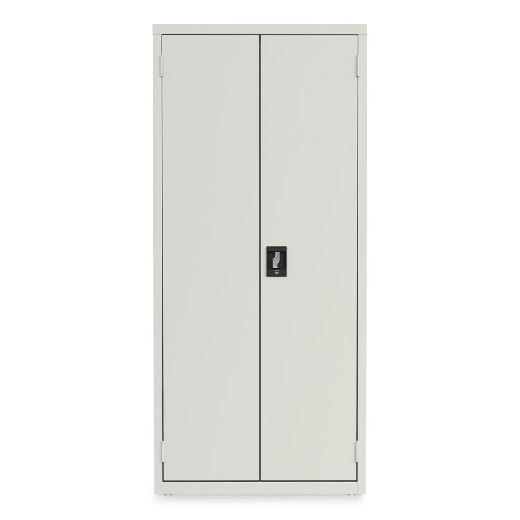 Alera Economy Assembled Storage Cabinets, 4 Shelves, 30" x 15" x 66", Light Gray (ALEHCM6615LG)