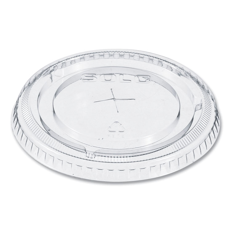 SOLO Straw-Slot Cold Cup Lids, Fits 9 oz to 20 oz Cold Cups, Plastic, Clear, 100/Sleeve, 10 Sleeves/Carton (DCC662TSCT)