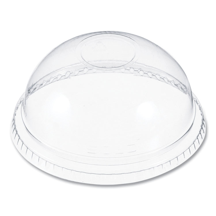 Dart Plastic Dome Lid, No-Hole, Fits 9 oz to 22 oz Hot Cups, Clear, 100/Sleeve, 10 Sleeves/Carton (DCCDNR662)