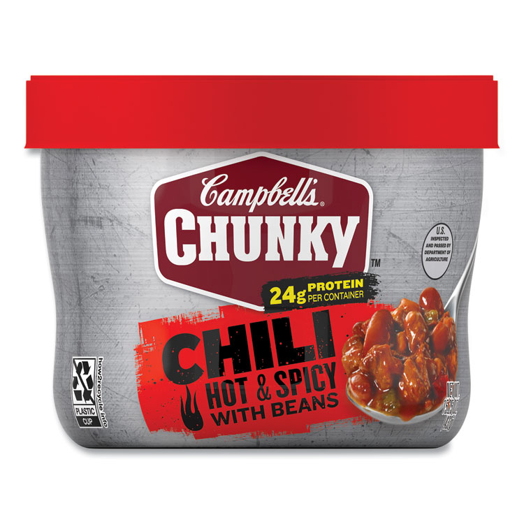 Campbell's Chunky Firehouse Hot and Spicy Chili with Beans, 15.25 oz, 8/Carton (GRR35100013)