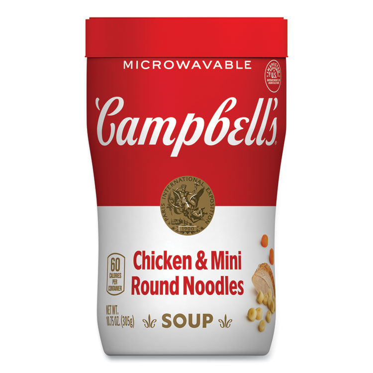 Campbell's Soup On The Go Chicken with Mini Noodles, 10.75 oz Cup, 8/Carton (GRR35100007)