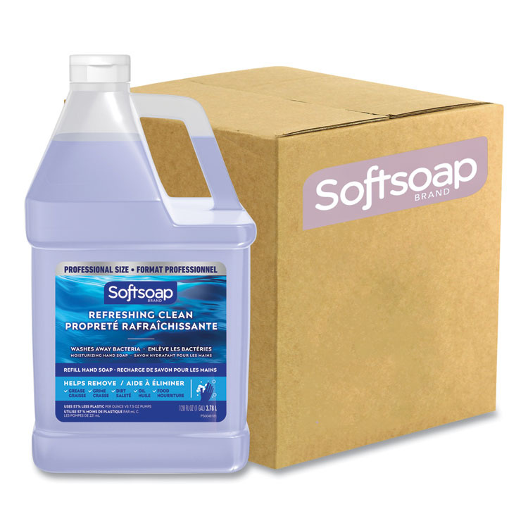Softsoap Liquid Hand Soap Refill, Refreshing Clean Scent, 128 oz, 4/Carton (CPC61036482CT)