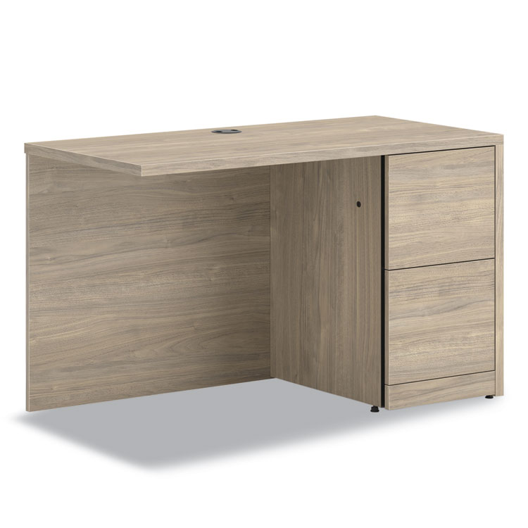 HON 10500 Series Return with Full-Height Pedestal, Right, 48" x 24" x 29.5", Kingswood Walnut (HON105905RLKI1)