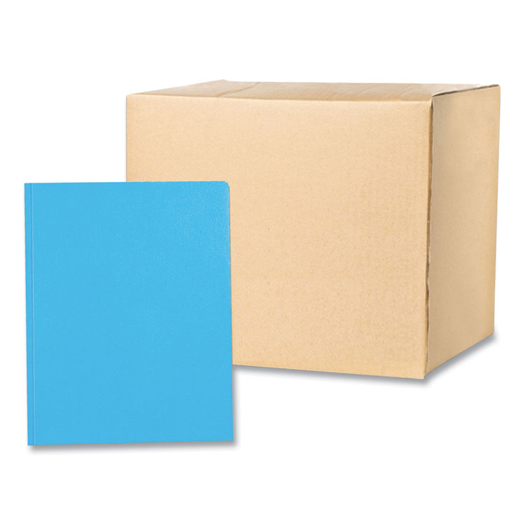 Roaring Spring Pocket Folder with 3 Fasteners, 0.5" Capacity, 11 x 8.5, Light Blue, 25/Box, 10 Boxes/Carton (ROA54127CS)