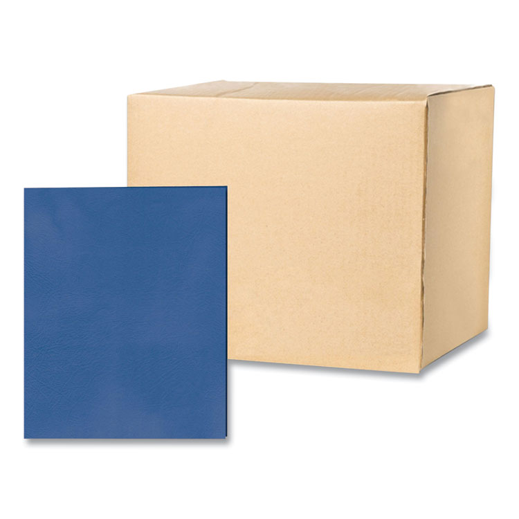 Roaring Spring Pocket Folder, 0.5" Capacity, 11 x 8.5, Dark Blue, 25/Box, 10 Boxes/Carton (ROA50116CS)