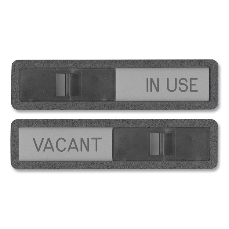 Headline Sign Vacant/In Use Sign, In-Use; Vacant, 2.5 x 10.5, Black/Silver (USS1519)