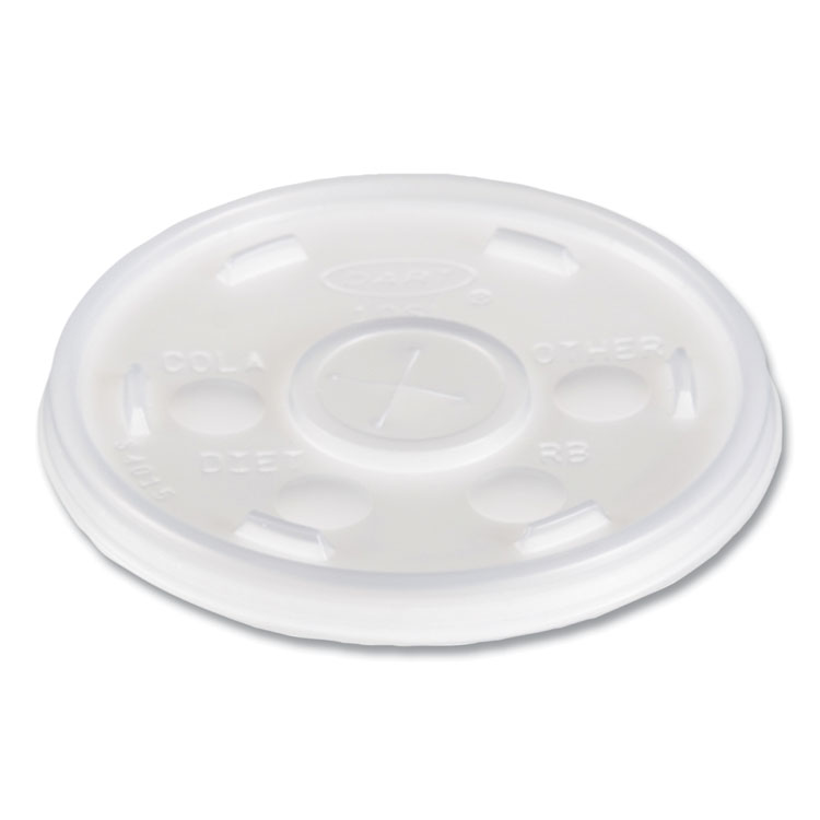 Dart Plastic Cold Cup Lids, Fits 10 oz Cold Cups, Translucent, 100/Pack, 10 Packs/Carton (DCC10SL)