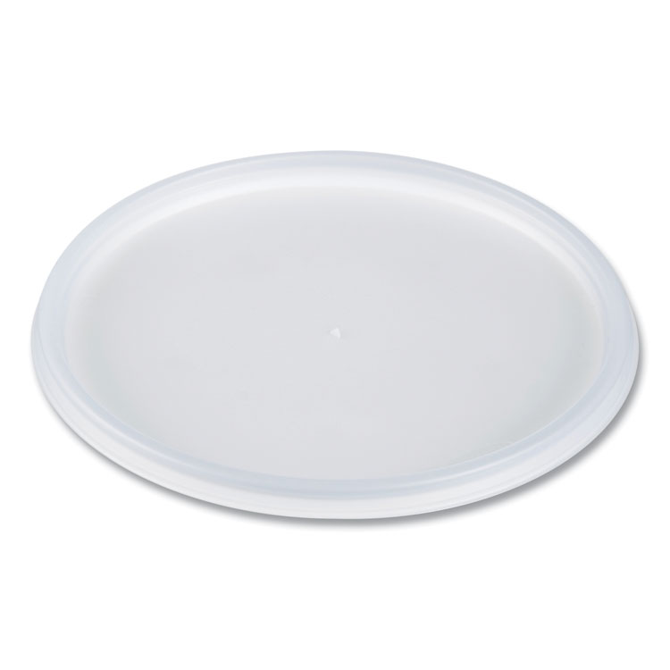 Dart Plastic Lids for Foam Containers, Flat, Vented, Fits 24 oz to 32 oz, Translucent, 100/Pack, 5 Packs/Carton (DCC48JL)