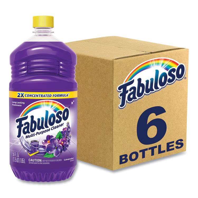 Fabuloso Multi-Use Cleaner, Lavender Scent, 56 oz Bottle, 6/Carton (CPC53041CT)