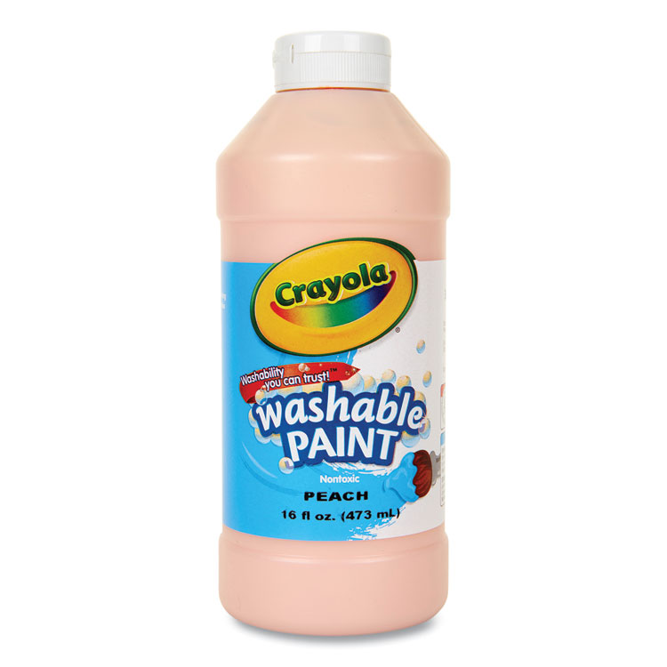 Crayola Washable Paint, Peach, 16 oz Bottle (CYO542016033)