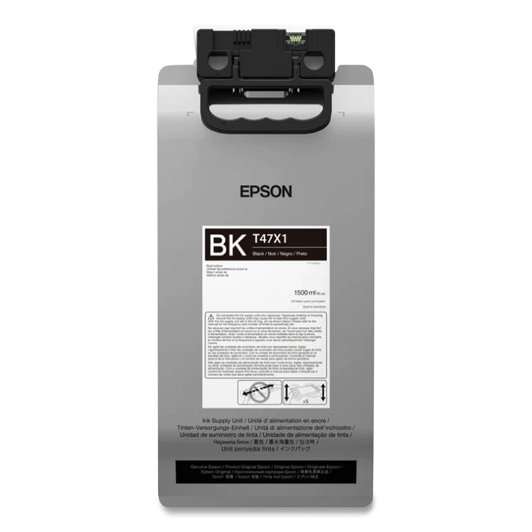 Epson T47X12N (T47X) UltraChrome DG Ink, 1.5 L, Black (EPST47X12N)