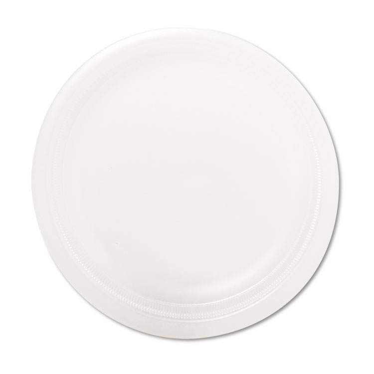 Classic Quiet Classic Laminated Foam Dinnerware Plate, 9" dia, White, 125/Pack (DCC9PWQRPK)