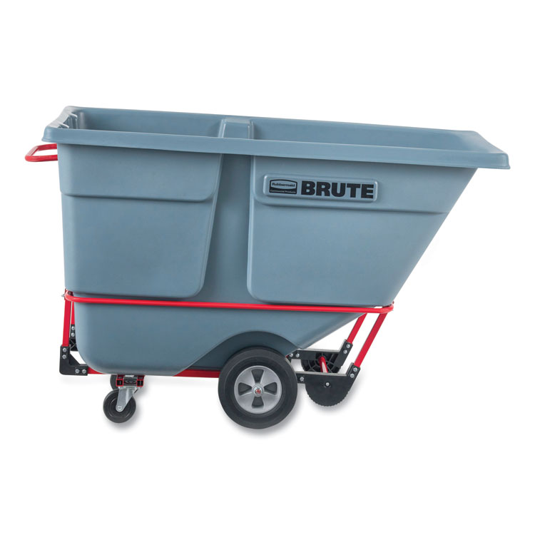 Rubbermaid Commercial 1 cu yd BRUTE DURATILT Frame Tilt Truck, Standard Duty, 1,200 lb Capacity, Gray (RCP2192462)