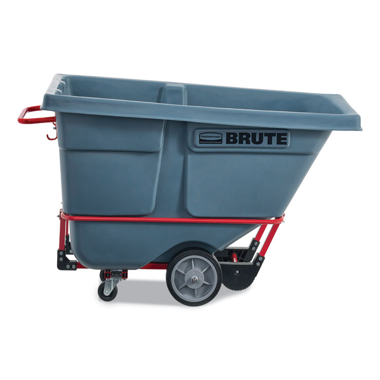 Rubbermaid Commercial 0.5 cu yd BRUTE DURATILT Frame Tilt Truck, Heavy Duty, 1,400 lb Capacity, Gray (RCP2192465)