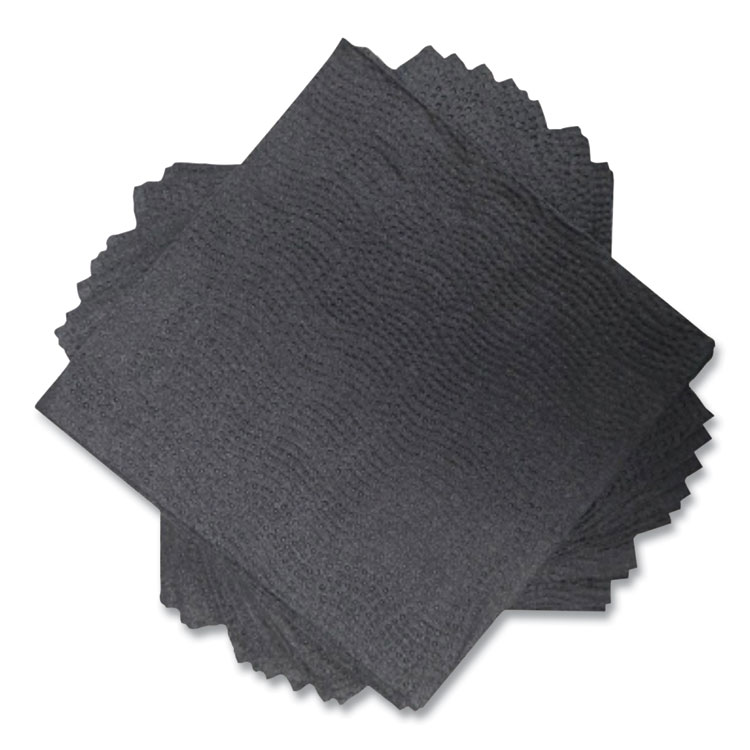 Morcon Tissue Morsoft Beverage Napkins, 2-Ply, 9 x 9.5, Black, 1,000/Carton (MORVT522)