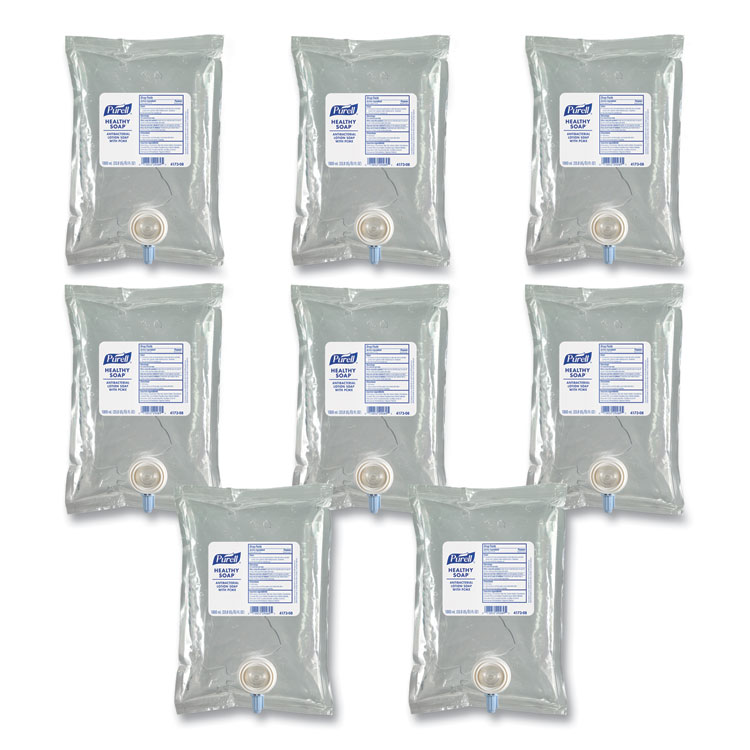 PURELL HEALTHY SOAP Antibacterial Lotion Soap with PCMX Refill, Citrus Scent, 1,000 mL, 8/Carton (GOJ417308CT)