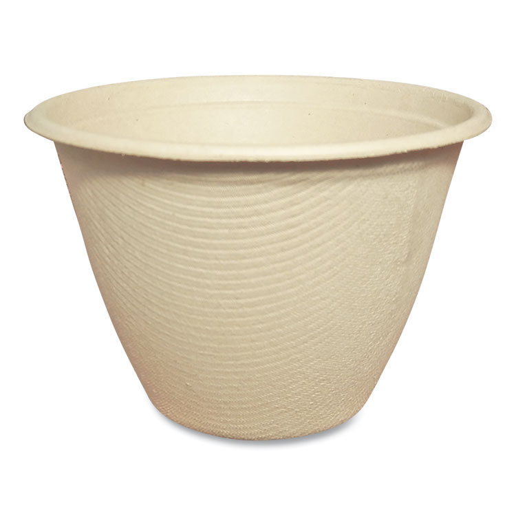 World Centric Fiber Bowls, 16 oz, 4.5" Diameter x 3.3" h, Natural, Paper, 500/Carton (WORBBSC16NLFP)