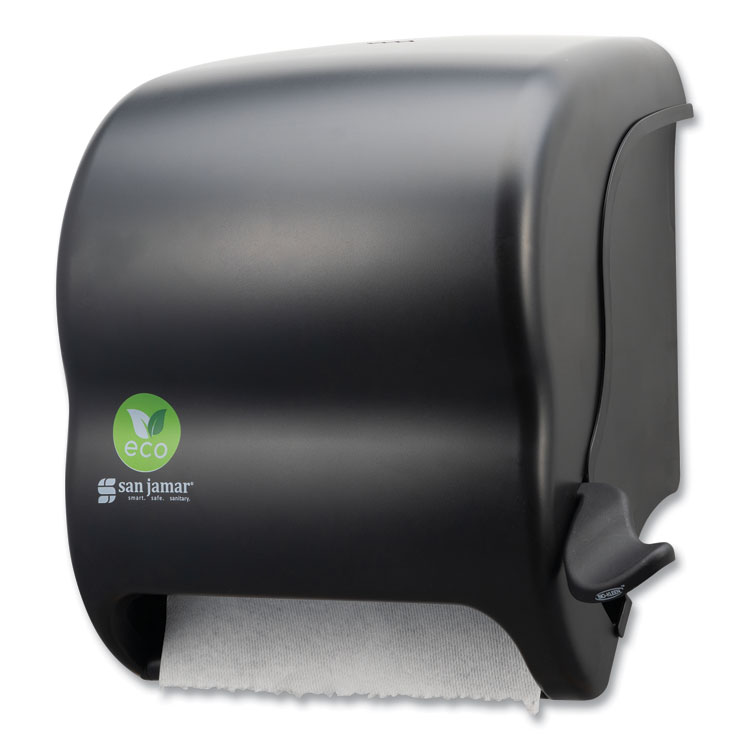 San Jamar Ecological Green Towel Dispenser, 12.49" x 8.6" x 12.82", Black (SJMT950REBK)