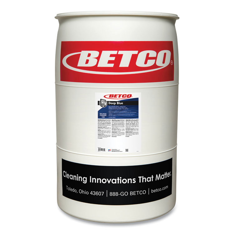 BETCO CORPORATION Deep Blue Glass and Surface Cleaner, 55 gal Drum (BET1085500)
