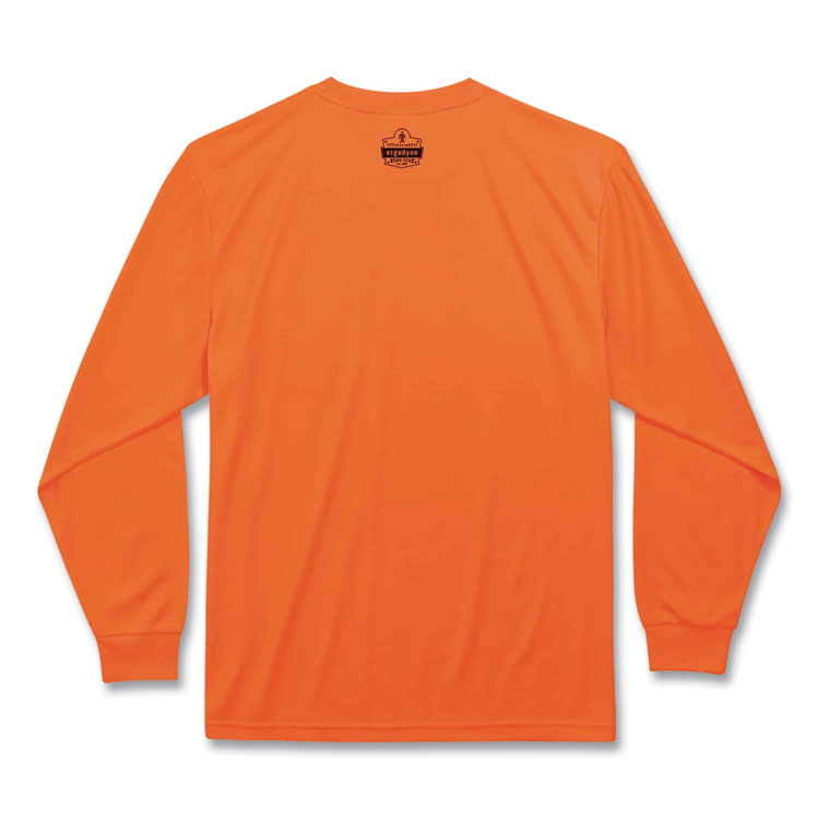 ergodyne GloWear 8091 Non-Certified Hi-Vis Long Sleeve Shirt, Small, Orange (EGO21592)