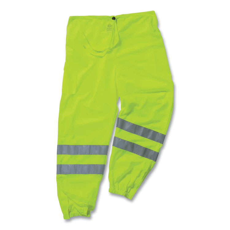 ergodyne GloWear 8910 Class E Hi-Vis Pants, Large/X-Large, Lime (EGO22955)