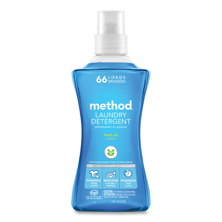MTH318025 - Method Laundry Detergent, Fresh Air Scent, 53.5 oz Bottle, 4/Carton (MTH318025)