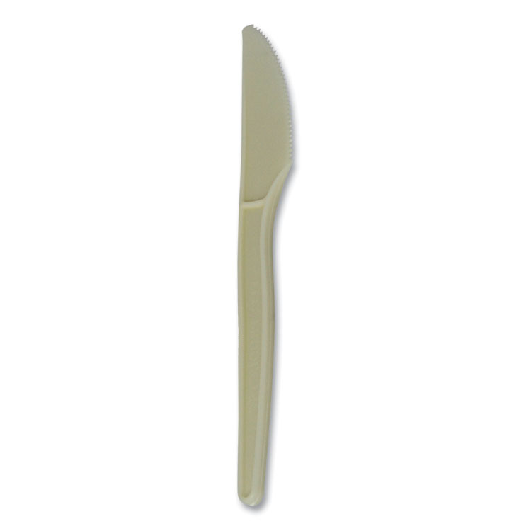 WNA EcoSense Renewable Plant Starch Cutlery, Knife, Plastic, Cream, 50/Pack (WNAEPS001PK)