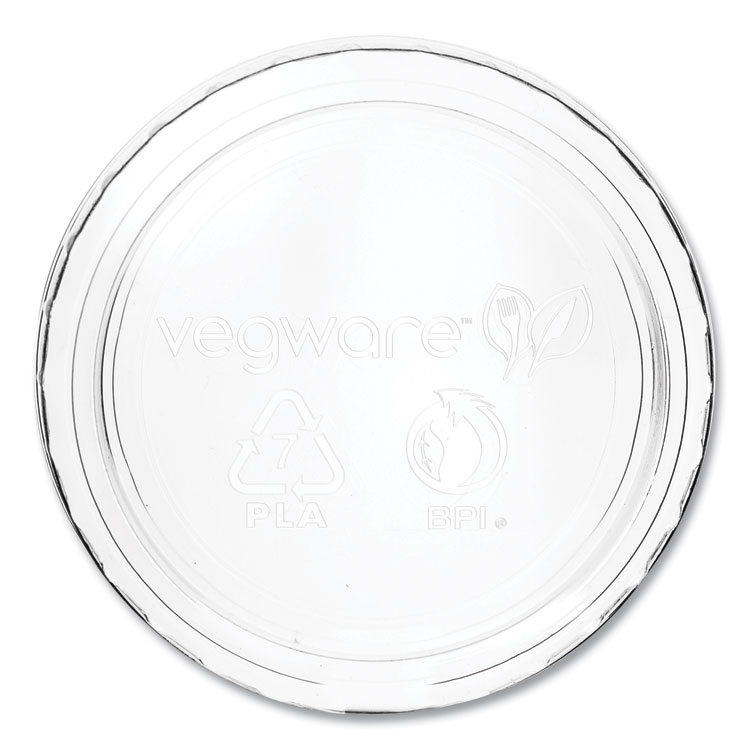 Vegware Portion Pot Lids, Fits Vegware 2 oz to 4 oz Portion Pots, Plastic, Clear, 2,000/Carton (VEGCF736)