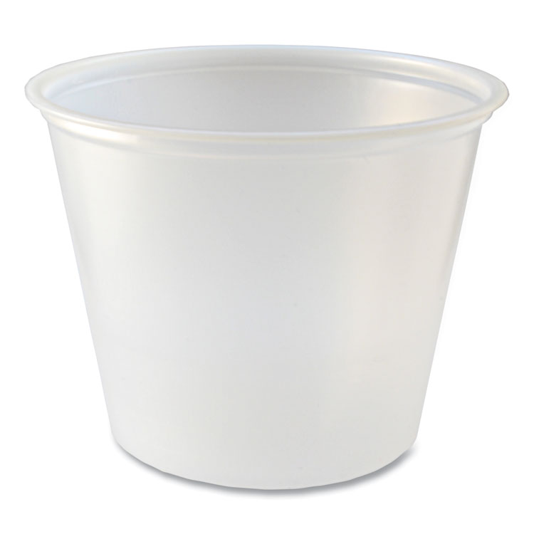Fabri-Kal Portion Cups, 5.5 oz, Plastic, Translucent, 125/Sleeve, 20 Sleeve/Carton (FABPC550)