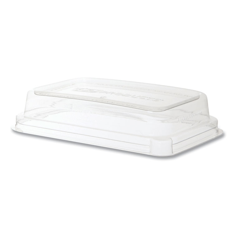 Eco-Products WorldView 100% Recycled Content Lid, 7.5 x 5 x 1.6, Clear, Plastic, 400/Carton (ECOEPSCRC16LID)