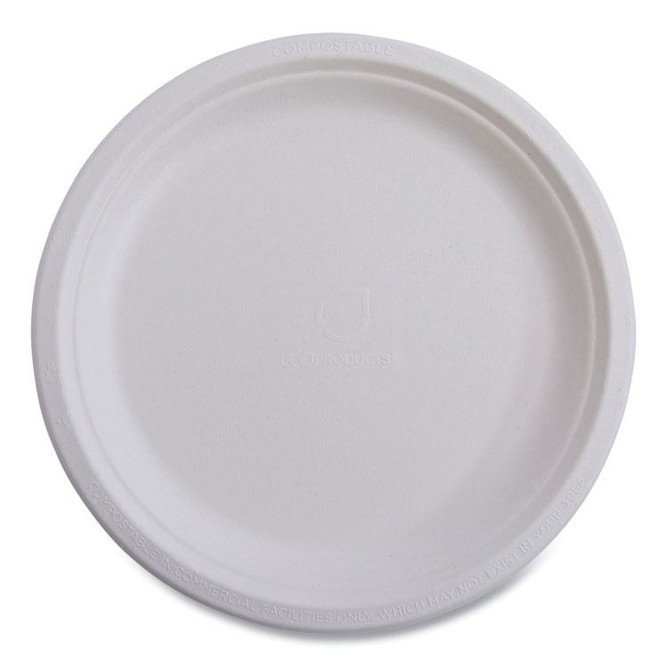ECOEPP016NFA - Eco-Products Vanguard Renewable and Compostable Sugarcane Plates, 6" dia, White, 1,000/Carton (ECOEPP016NFA)