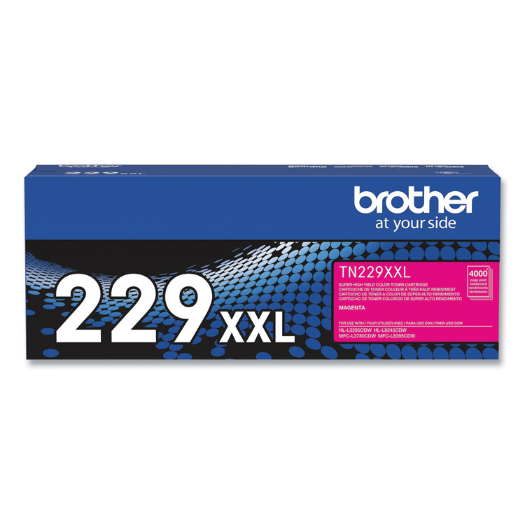 BROTHER INTL. CORP. TN229XXLM Super High-Yield Toner, 4,000, Page-Yield, Magenta (BRTTN229XXLM)