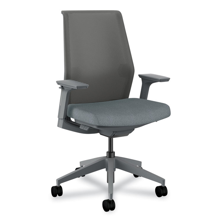 HON Cipher Mesh Back Task Chair, Supports Up to 300 lb, 15" to 20" Seat Height, Basalt Seat, Charcoal Back, Charcoal Base (HONCRTHSCA25LSS)