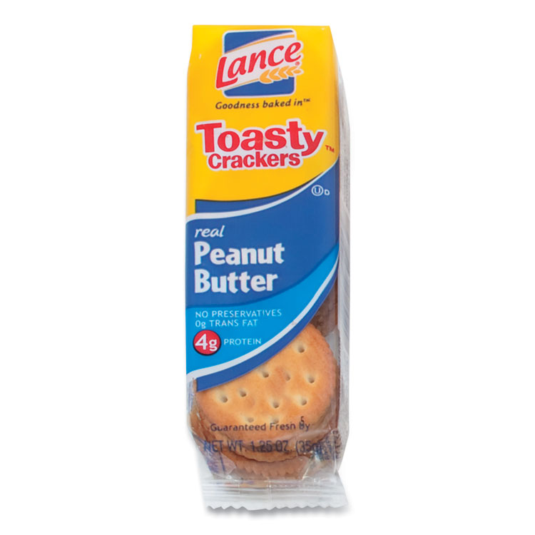 Lance Toasty Crackers, Peanut Butter, 1.25 oz Packet, 24/Box (OFXSN40654)