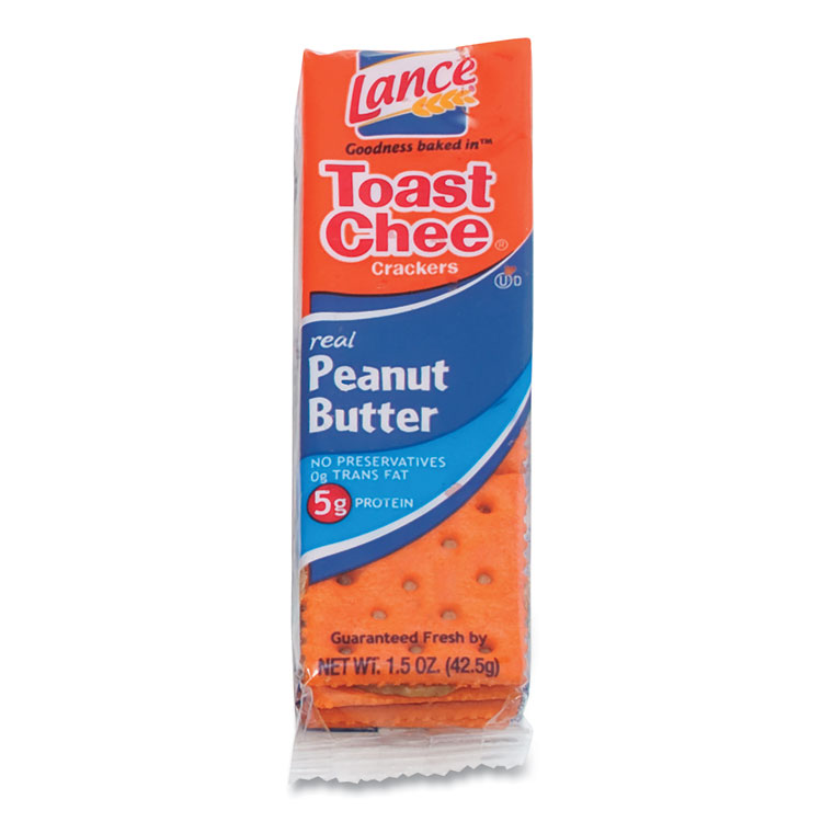 Lance Toast Cheese Crackers, Peanut Butter, 1.5 oz Packet, 24/Box (OFXSN40653)