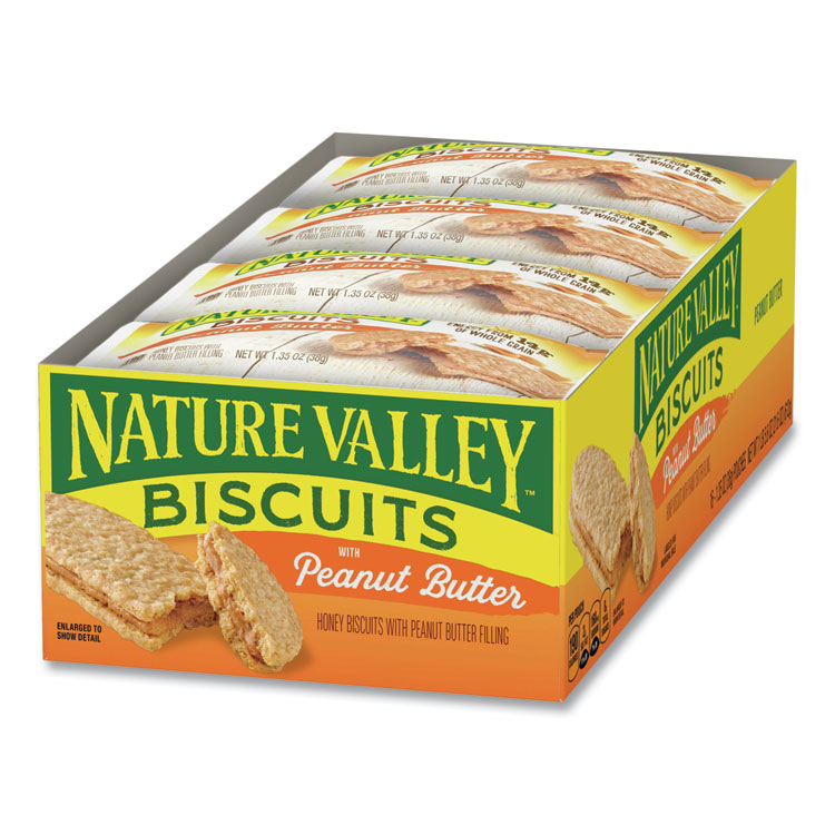 Nature Valley Biscuits, Peanut Butter, 1.35 oz Packet, 16/Box (OFXSN47878)