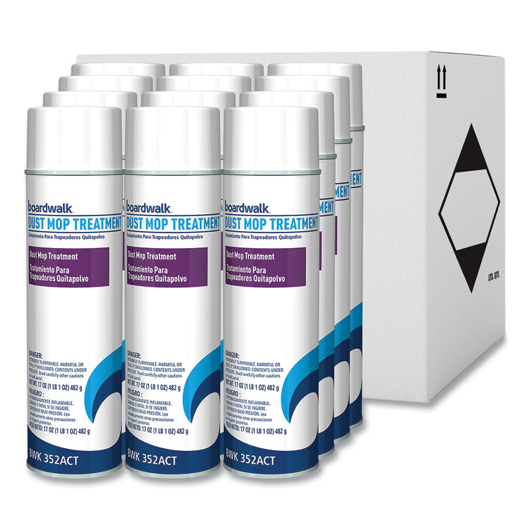 Boardwalk Dust Mop Treatment, Pine Scent, 17 oz Aerosol Spray, 12/Carton (BWK352ACT)