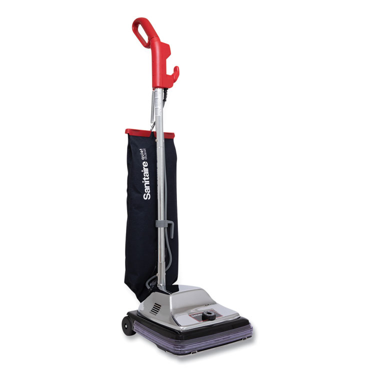 Sanitaire TRADITION QuietClean Upright Vacuum SC889A, 12" Cleaning Path, Gray/Red/Black (EURSC889D)