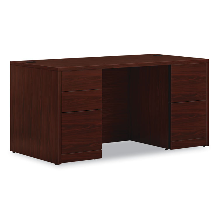 HON 10500 Series Double Pedestal Desk with Full Pedestals, 60" x 30" x 29.5", Mahogany (HON105892NN)
